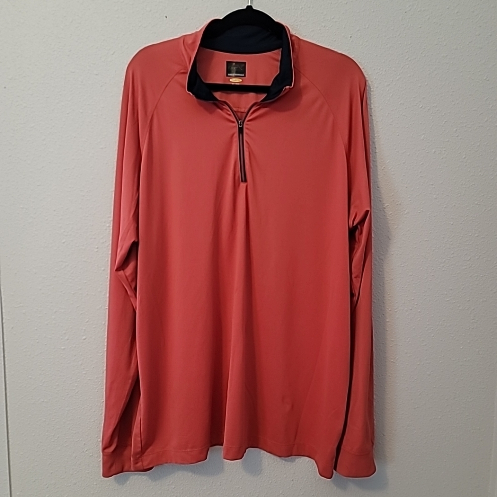 Greg Norman Play-Dri Coral Long Sleeve 1/4 Zip Long Sleeve Shirt Sz XL